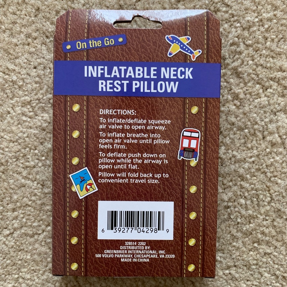 Inflatable Neck Rest Pillow - Picture 2 of 2